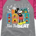 thumbnail image 3 of Disney - Mickey Feel The Beat - Toddler & Youth Girls Raglan Graphic T-Shirt, 3 of 4