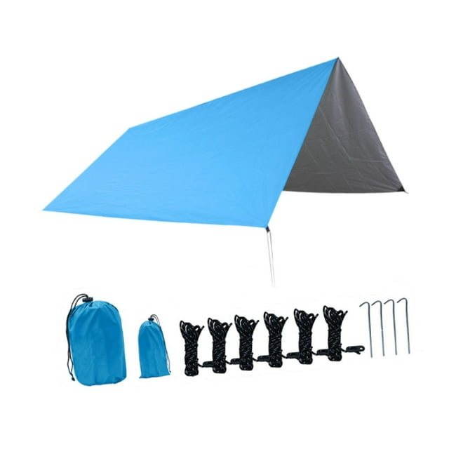Lona para acampar, toldo para acampar, lona para hamaca con bolsa de almacenamiento, lona protectora fácil de instalar para picnic en el jardín,