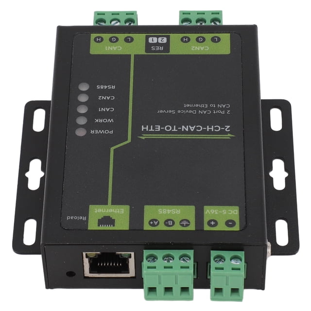 Un Servidor CAN A Ethernet De 2 Puertos Convertidor CAN A Ethernet De Doble Enchufe De Grado Industrial Profesional 2 Canales CAN RS485 Ethernet Para Computadora