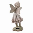 thumbnail image 4 of Hi-Line Gift Ltd. Girl Holding Butterfly Lighted Garden Statue Solar Powered LEDs, 4 of 7