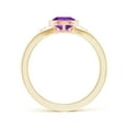 thumbnail image 2 of ANGARA Natural Pear-Shaped 1.05 ct Amethyst Ring with Diamonds in 14K Yellow & Rose Gold for Women (Size-9x6mm) | February Birthstone, Anniversary, Jewelry Gift for Women | Natural Amethyst Ring, 2 of 11
