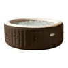 Intex PureSpa 4 Person Inflatable Bubble Jet Spa Portable Heated Hot Tub, Brown