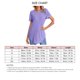 thumbnail image 4 of Camiseta de verano elegante informal de color liso con botones en la parte posterior de manga corta con dobladillo curvado para mujer, 4 of 6