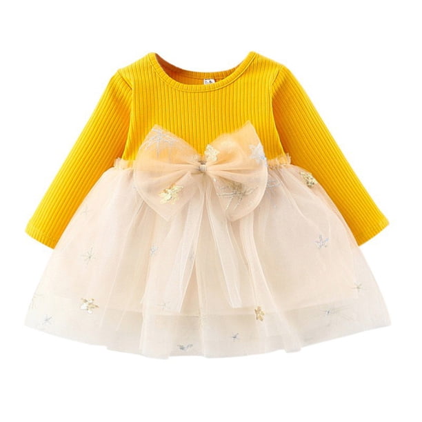 Vestido De Niña De Moda Falda Princesa Arco Grande