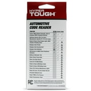 Hyper Tough HT100 Code Reader, 1996 & Newer OBD2 Vehicles, Free Fix & Part Recommendations