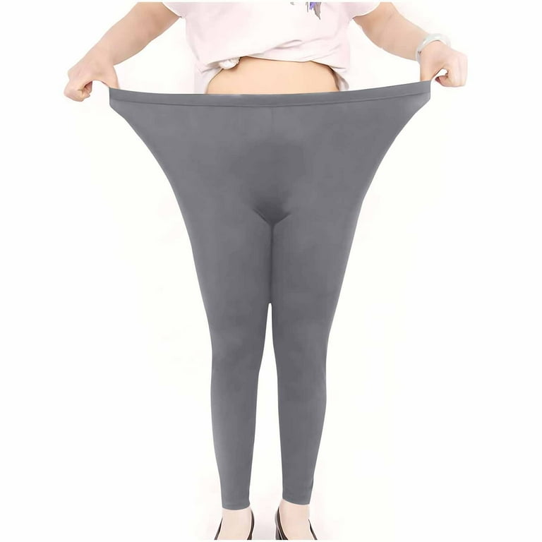 LIaqionyy Women's Plus Size Yoga Legging Pants Elastic Waist