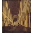 thumbnail image 3 of Isaak van Nickelen 12x14 Black Modern Framed Museum Art Print Titled - Interior of St Bavo Church in Haarlem. View from the Nave Towards the Choir (1660 - 1703), 3 of 5