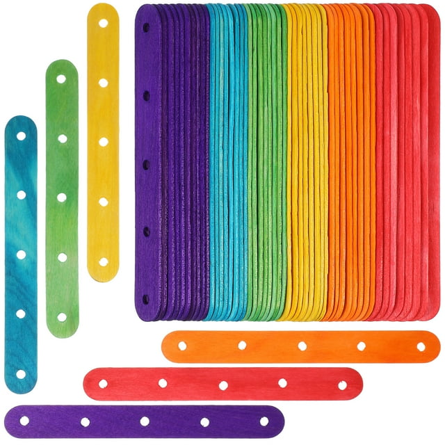100 palitos de helado de colores para paletas, piruletas, postres y manualidades caseras.