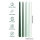 thumbnail image 4 of Juego de 12 velas cónicas verdes Viyffo, sin olor, sin humo, 4 of 8