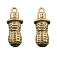 thumbnail image 1 of 2pcs Peanut Pendant Antique-style Decor Decorative Peanut Brass Key Ring Decor, 1 of 9