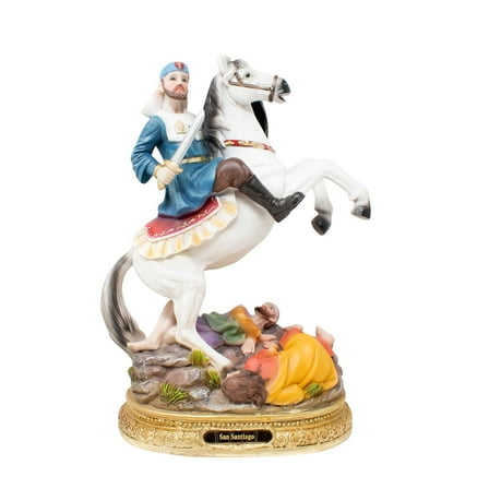 MrcjSales – San Santiago Resin Statue | 12 inches | Inspirational Church Decor | Ideal for Church Services, Home Altars, and Meaningful Gifts