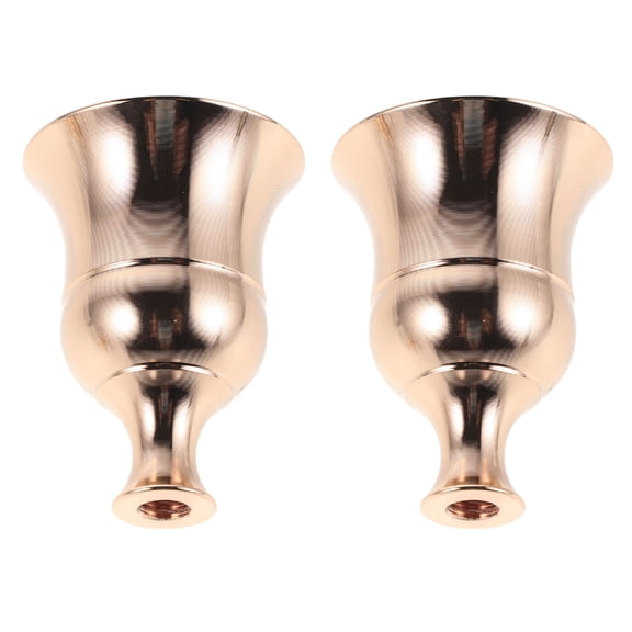 PTOOTP 2Pcs Minimalist Golden Metal Pillar Candle Holder for Coffee Table Home Decor
