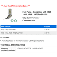 thumbnail image 2 of Fuel Pump - Compatible with 1965 - 1966, 1968 - 1972 Ford F-100 1969 1970 1971, 2 of 2