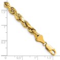 thumbnail image 4 of Auriga 14K Yellow Gold 5.5mm Semi-Solid Rope Chain Bracelet 8 inch for Women, 4 of 6