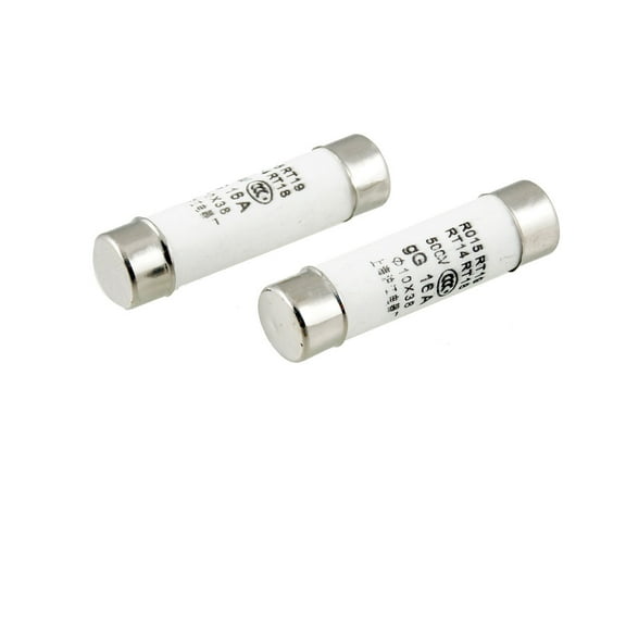 5Pcs 10x38mm RO15 RT18 Ceramic Cylindrical Fuse Links 500V 16A