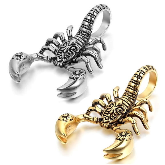 EXHUMKY Men's Jewelry Scorpion Necklace Hip Hop Alloy Durable 1Pcs Everyday Wearing