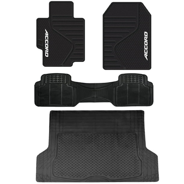 4 Piece ALL Weather Heavy Duty Rubber Front Floor Mats & Universal
