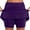 Purple, variant on Yuanlong Womens Skirts Plus Size Solid High Waisted Tummy Control Tennis Skort Summer Athletic Cozy Skorts With Pockets