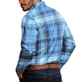 thumbnail image 7 of Men Fall Clothes,Men's Regular Fit Long-Sleeve Flannel Shirt Casual Button Down Lightweight Plaid Shirt Fashion Fall Outfits, 7 of 7
