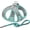 Turquoise-Grey, variant on No Pull Dog Harness and Leash Set, Step in Adjustable Dog Harness with Padded Vest for All Weather, Dog Leash with Soft Padded Handle, Easy to Put on Small and Medium Dogs