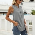 thumbnail image 4 of Moxiu Tank Tops Women 2023,Tank Top for Women Keyhole V Neck Sleeveless Summer Casual Loose Fit Business Cute Basic Shirt Blouse, 4 of 6