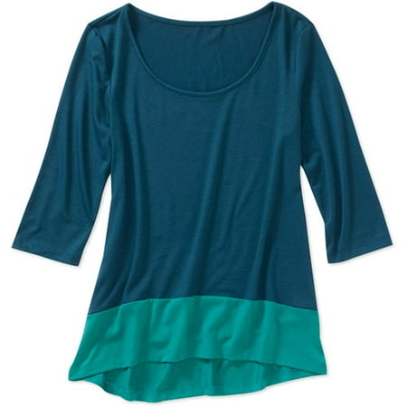 Women's 3/4 Sleeve Colorblock Tunic