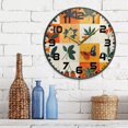 thumbnail image 3 of Yayeee Wall Clock for Living Room 9.5 inch Battery Operated Round with Holder, Cartoon Plants, 3 of 7