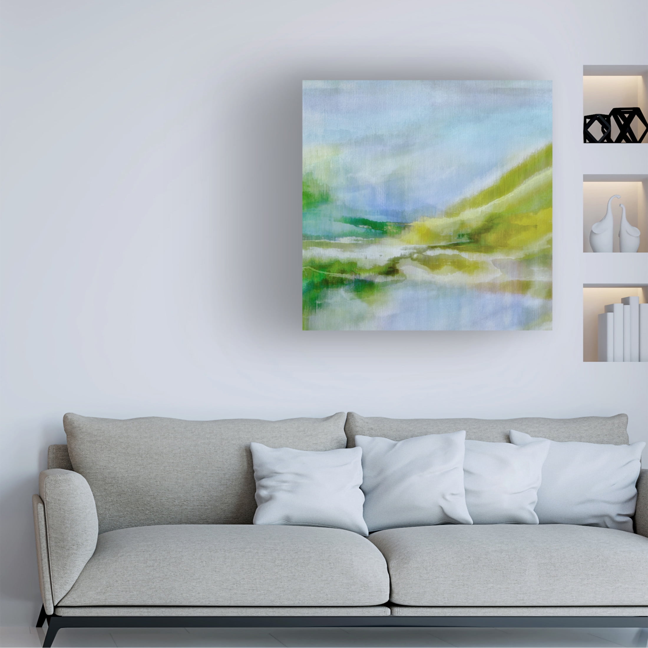 Canvas Wall Art - Cora Niele 'Wetlands II' Wall Art for Living Room, Bedroom, or Office Décor by Trademark Fine Art - 35 x 35 Inches