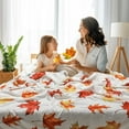 thumbnail image 4 of Fall Maple Leaf Throw Blanket Autumn Leaf Blanket Autumn Thanksgiving Decor Super Soft Flannel Throw Blanket Lightweight Fluffy Plush Fuzzy Bed Blanket for Bedding Sofa and Travel 50"X60", 4 of 6