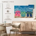 thumbnail image 5 of Elephant Stock Flip Flops In The Sand Wall Art - Horizontal Canvas Wall Art - Living Room Wall Decor - Beach Canvas - Blue And Teal Decor By Julie Derice - 48" x 32", 5 of 8