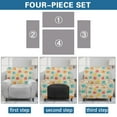 thumbnail image 6 of FOR U DESIGNS Dog Paw Print Recliner Chair Covers Anti-Dust Reclining Slipcovers 4-Pieces Stretch Lazy Boy Recliner Soft Covers, Prevent Wear and Pet Hair, 6 of 8