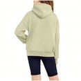 thumbnail image 3 of Kids Pullover Hoodie with Half Zip Front Kangaroo Pocket Long Sleeve Soft Fleece Hooded Sweatshirt for Girls Boys, 3 of 7