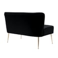 thumbnail image 4 of Costaelm Alaia 46" Wide Upholstered Velvet Love Seat Sofa, Black, 4 of 10