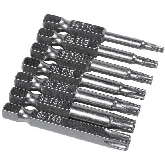 Star Five Pointed Drill Bits & Set, Steel, 7 Count