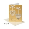 Papersong Premium Anniversary Card, Hanging Hearts (Smile & Joy)