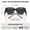 A01 Blue Brown Frame/Gray Lens, variant on Women's Summer Glam 1-Pack Oversized Mirrored Sunglasses UV400 Black Gold for Poolside Lounging Yacht Party Sunset Cruise