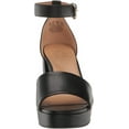 thumbnail image 3 of Naturalizer Womens Pearlyn Platform Sandal Black Leather 8.5M, 3 of 5