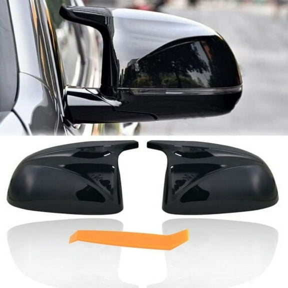 Gloss Black M Style Mirror Cover Cap Pair For BMW G01 G03 G05 G06 G07 2018-2023