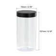 thumbnail image 2 of Uxcell Round Polyethylene Terephthalate Jars Clear Empty Containers with Black Screw Top Lid 4 Pack 17 oz, 2 of 5