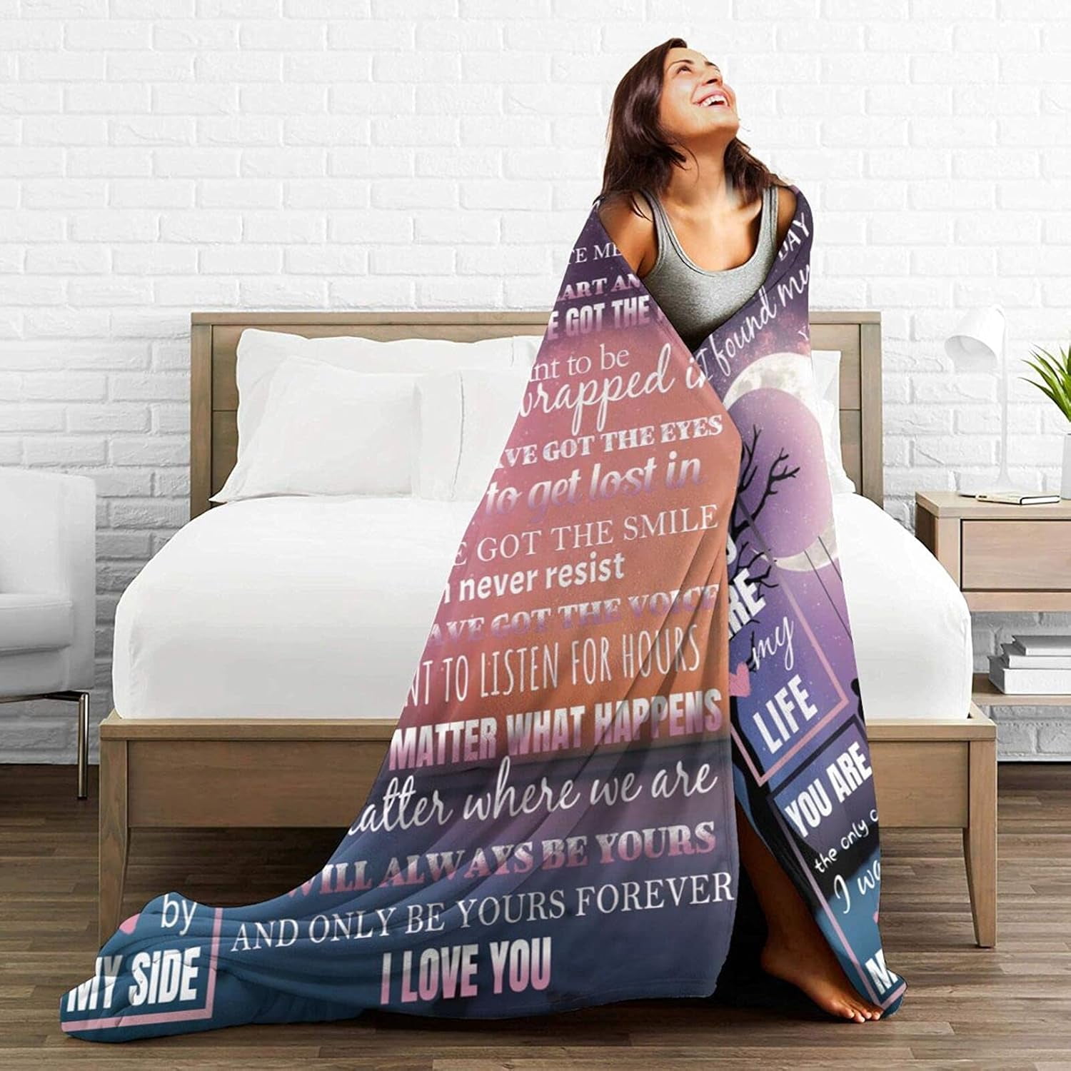 Girlfriend Blanket-I Love You Blanket to Girlfriend-Gifts for Girlfriend-Romantic Anniversary Birthday for Her Throw Blanket 60" x50