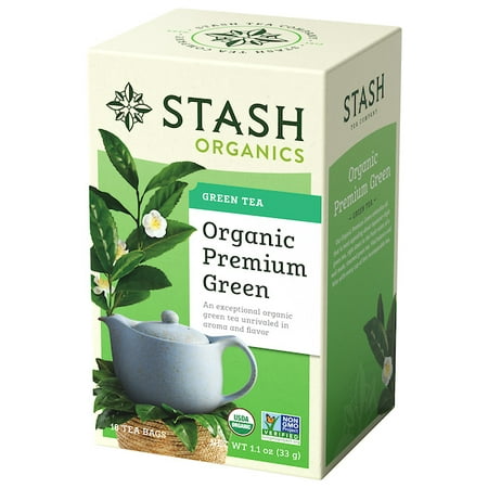 - Stash Tea Organic Premium Green Tea, 18 Ct, 1.1 Oz