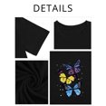 thumbnail image 7 of XCHQRTI Women's Butterfly Plus Shirts Casual Loose Oversized Tshirt Short Sleeve Floral Summer Tee, 7 of 7