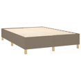 Box spring bed with mattress taupe 140x190 cm fabric