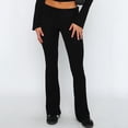 thumbnail image 1 of Pantalones de campana para mujer Leggings casuales con corte de bota Pantalones de chándal ajustados Ygjytge Negro T M para Mujer, 1 of 5