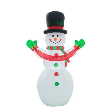 Buy-Hive 7.9Ft Xmas Inflatable Snowman Lighted Merry Christmas Festival Yard Mall Decoration Outdoor