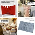 thumbnail image 4 of Efavormart 5 Pack Pink Wide Ruffled Spandex Chair Sash Band - 8"x13", 4 of 11