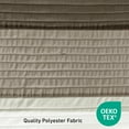 thumbnail image 6 of Madison Park Natural Faux Silk Shower Curtain, Striped Lightweight Bath Curtain Decor, Brown Curtain for Bathroom, 72"x72", 6 of 7