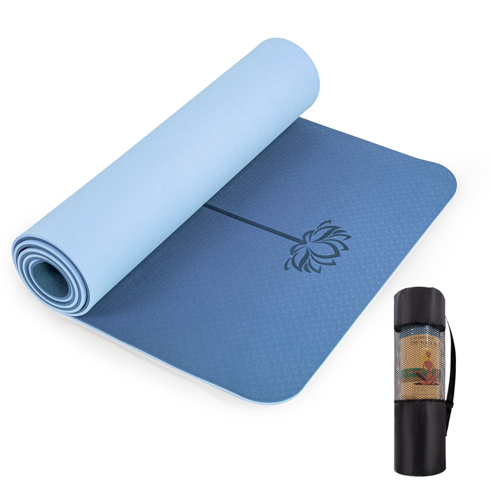 UMINEUX Yoga Mat Extra Thick 1/3'' Non Slip Yoga Mats for Women, Eco Friendly TPE Fitness Exercise Mat with Carrying Sling & Storage Bag