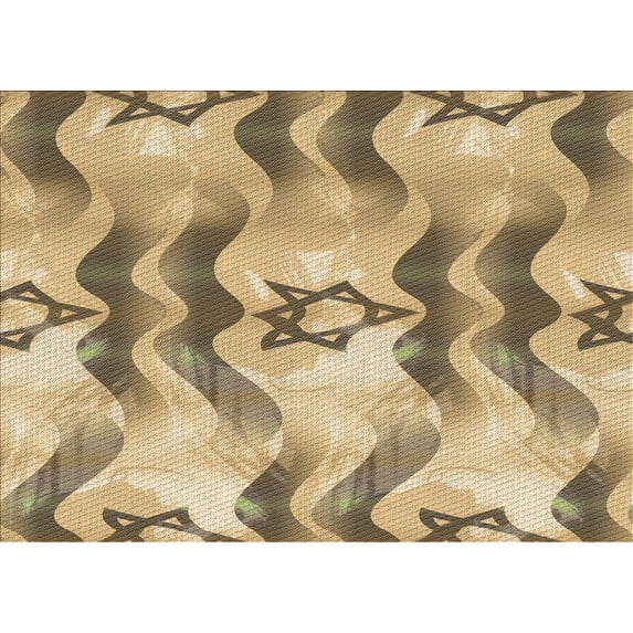 Ahgly Company Machine Washable Indoor Rectangle Transitional Brown Area Rugs, 3' x 5'