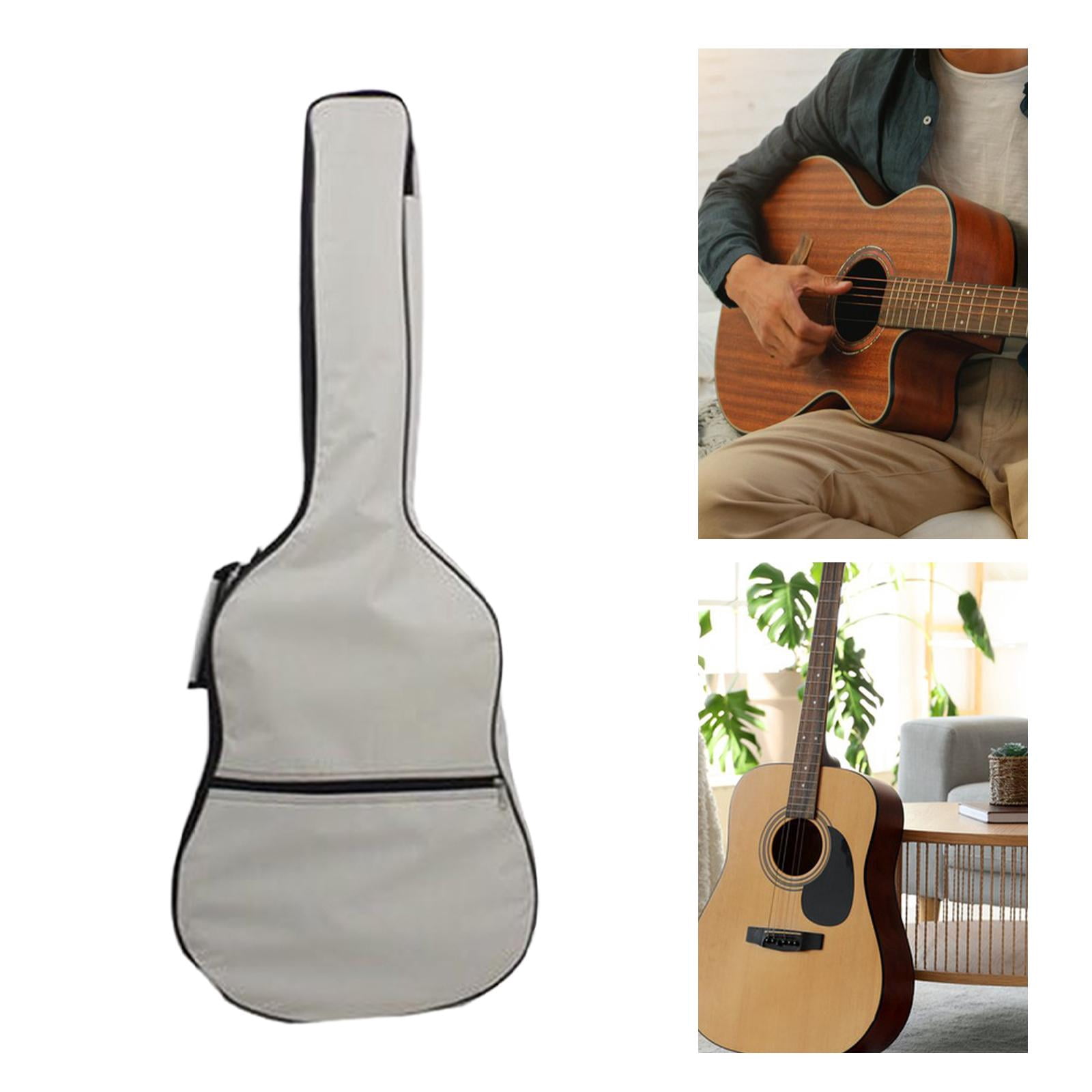 STARTIST Guitar Gig Bag, Large Zipper Front Pocket, Thicken Material, Traveling Guitar Storage Box, 41 inch Acoustic Guitar Carrying Case gray